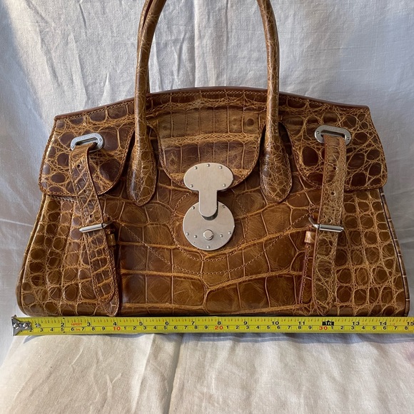Ralph Lauren Vintage Ricky Bag Genuine Crocodile - Picture 5 of 6